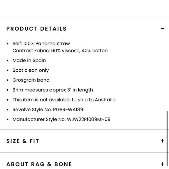 Rag & Bone Panama Hat in Ivory - Picture 2 of 7